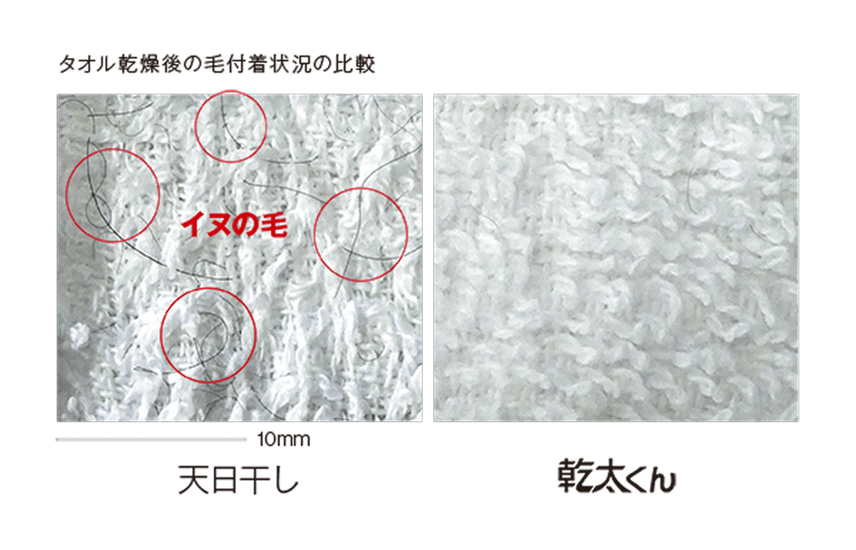 外干し不要で「花粉・ペットの毛」の付着を防ぐ