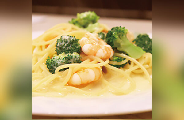 エビとブロッコリーの豆乳クリームパスタ