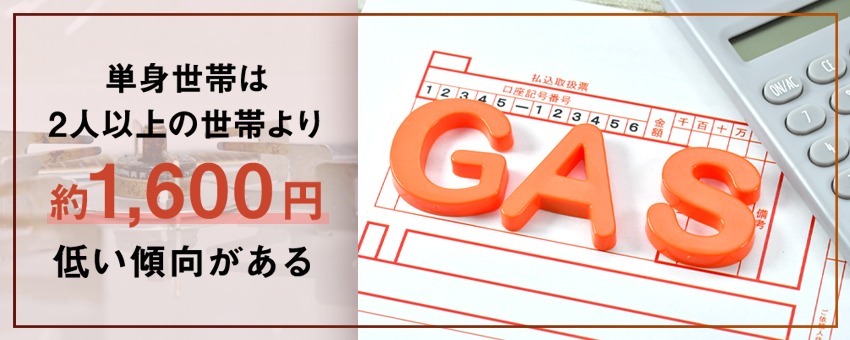 【家族世帯・単身者別】ガス代の平均支出