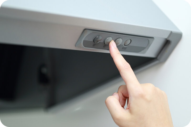 調理の「5分前」から換気扇を回す